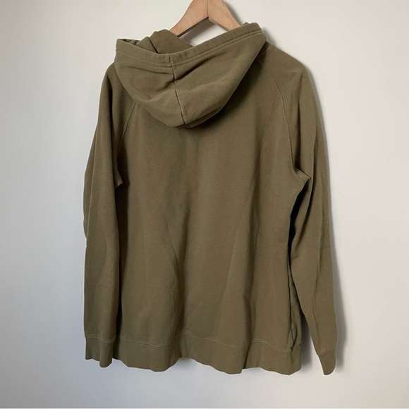 The North Face Fleece Hoodie Logo Spell Out Green and Black Size XL - Picture 2 of 5